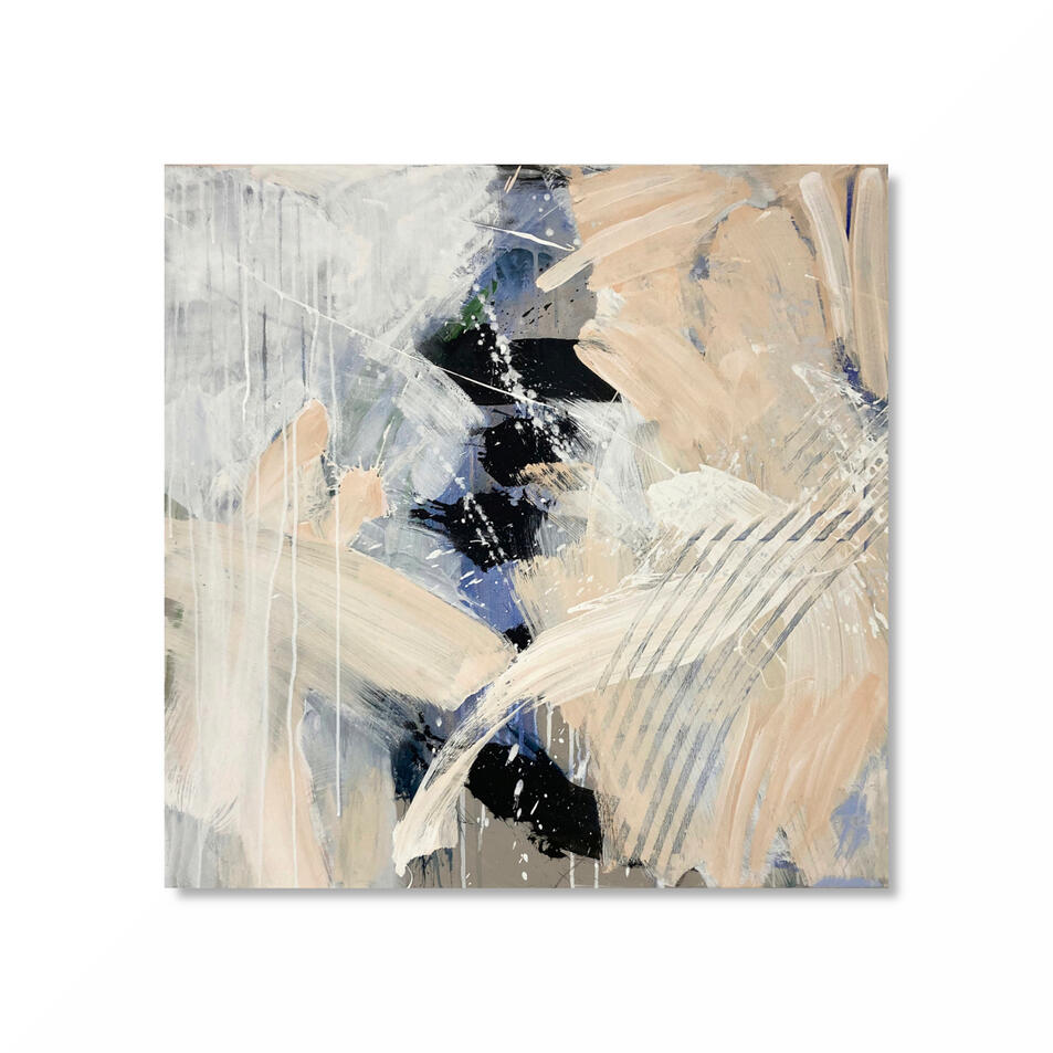 Abstract mixed media painting by Jutta Rika Bressem